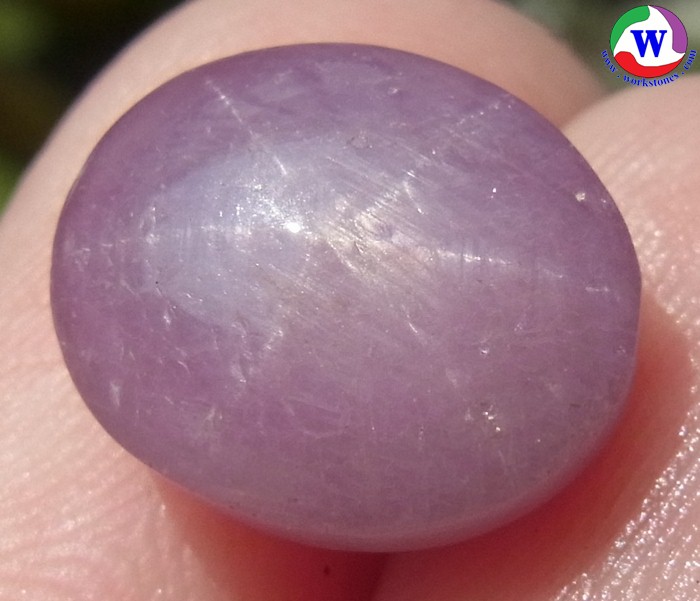รูปภาพที่3 ของสินค้า : ทับทิมสตาร์ 6 แฉกจากพม่า สีม่วงอมชมพู 6.45 กะรัต T-7775