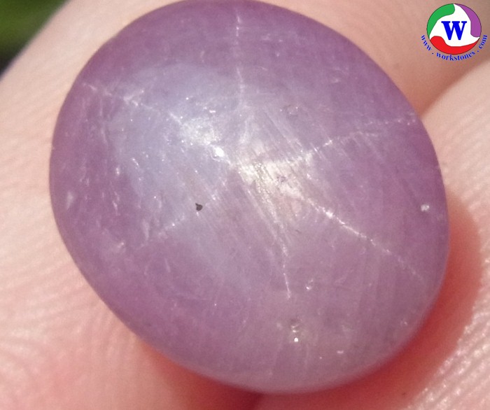 รูปภาพที่4 ของสินค้า : ทับทิมสตาร์ 6 แฉกจากพม่า สีม่วงอมชมพู 6.45 กะรัต T-7775