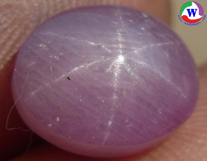 รูปภาพที่5 ของสินค้า : ทับทิมสตาร์ 6 แฉกจากพม่า สีม่วงอมชมพู 6.45 กะรัต T-7775